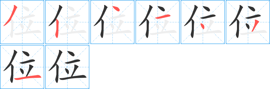 位的筆順?lè)植窖菔?>
					
                    <hr />
                    <h2>位的基本信息</h2>
                    <div   id=
