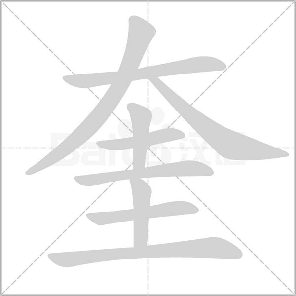 奎的筆順動(dòng)畫演示