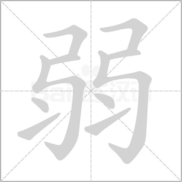 弱的筆順動畫演示
