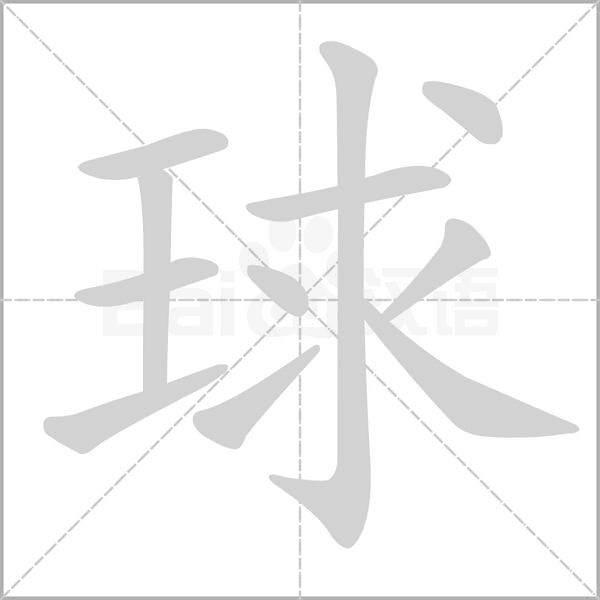 球的筆順動(dòng)畫演示