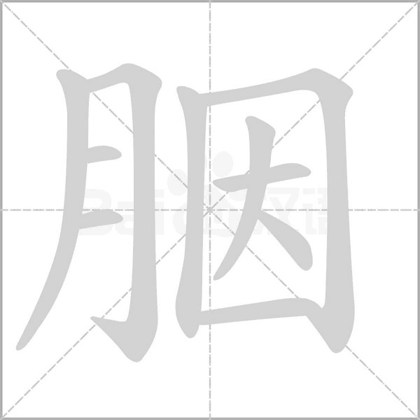 胭的筆順動(dòng)畫演示