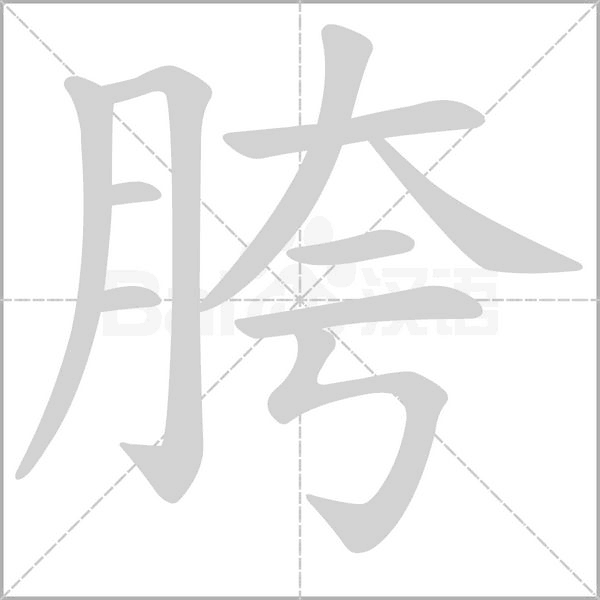 胯的筆順動畫演示