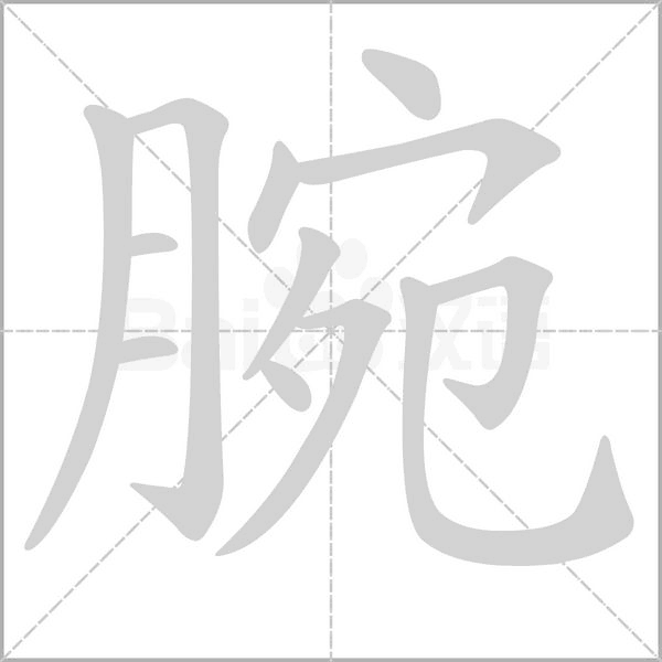 腕的筆順動畫演示