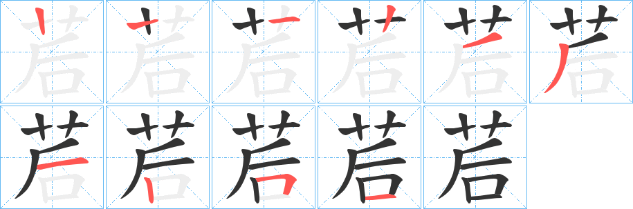茩的筆順?lè)植窖菔?>
					
                    <hr />
                    <h2>茩的基本信息</h2>
                    <div   id=