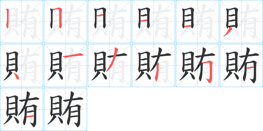 賄的筆順?lè)植窖菔?>
					
                    <hr />
                    <h2>賄的基本信息</h2>
                    <div   id=
