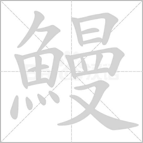 鰻的筆順動畫演示