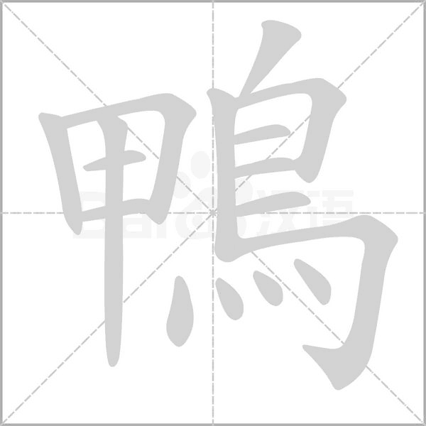 鴨的筆順動畫演示