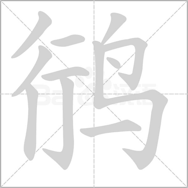 鸻的筆順動(dòng)畫演示