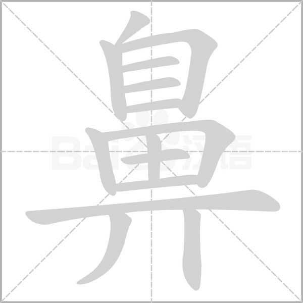 鼻的筆順動(dòng)畫(huà)演示