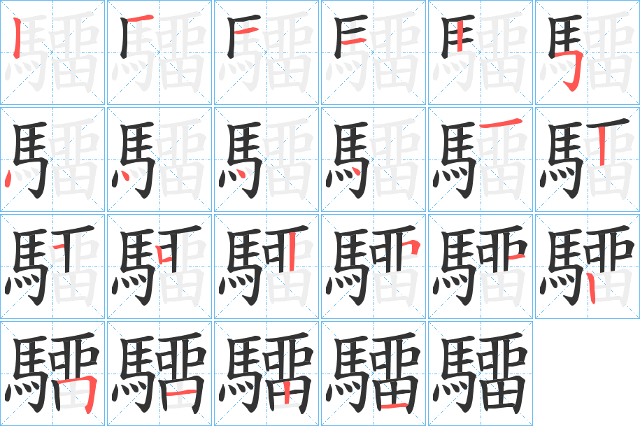 驑的筆順?lè)植窖菔?>
					
                    <hr />
                    <h2>驑的基本信息</h2>
                    <div   id=